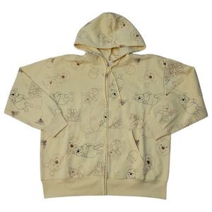 Women's Character Pockets Embroidered Zip Hoodie Jacket - Winnie the Pooh